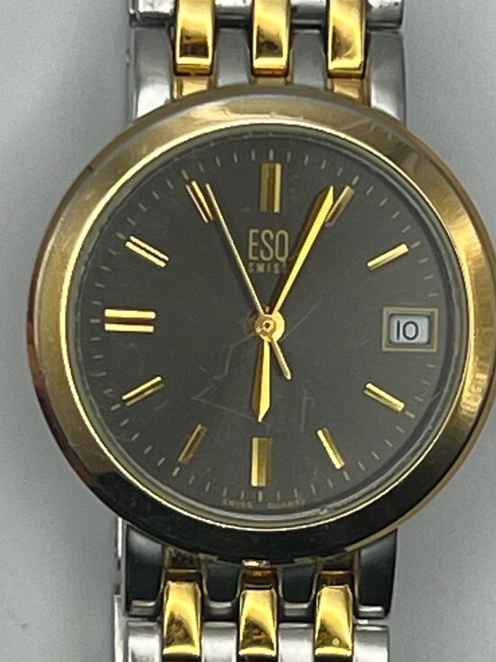 ESQ by Movado Ladies Watch Telos Two tone Grey Silver Gold tones working main image 4